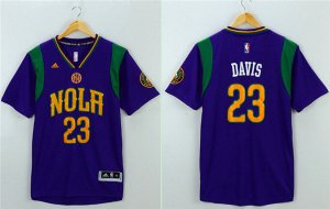 Maillot De Basket New Orleans Pelicans Anthony Davis 23 2015-2016 Season Manches Courtes Violet